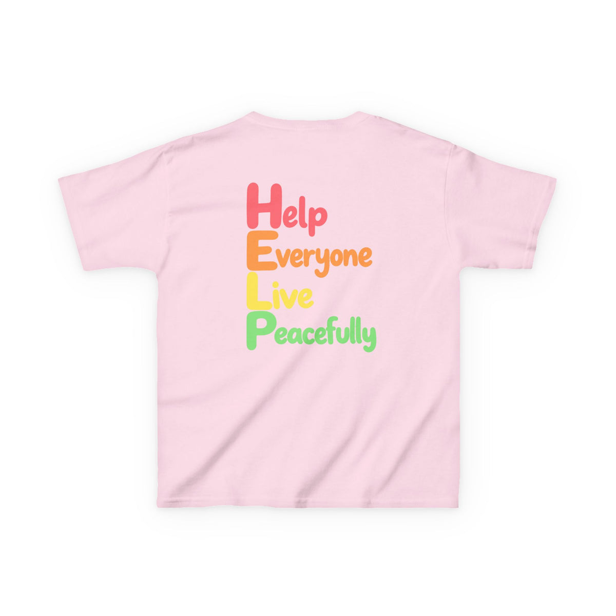 Kids H.E.L.P. Heart Logo T-Shirt | Help Everyone Live Peacefully