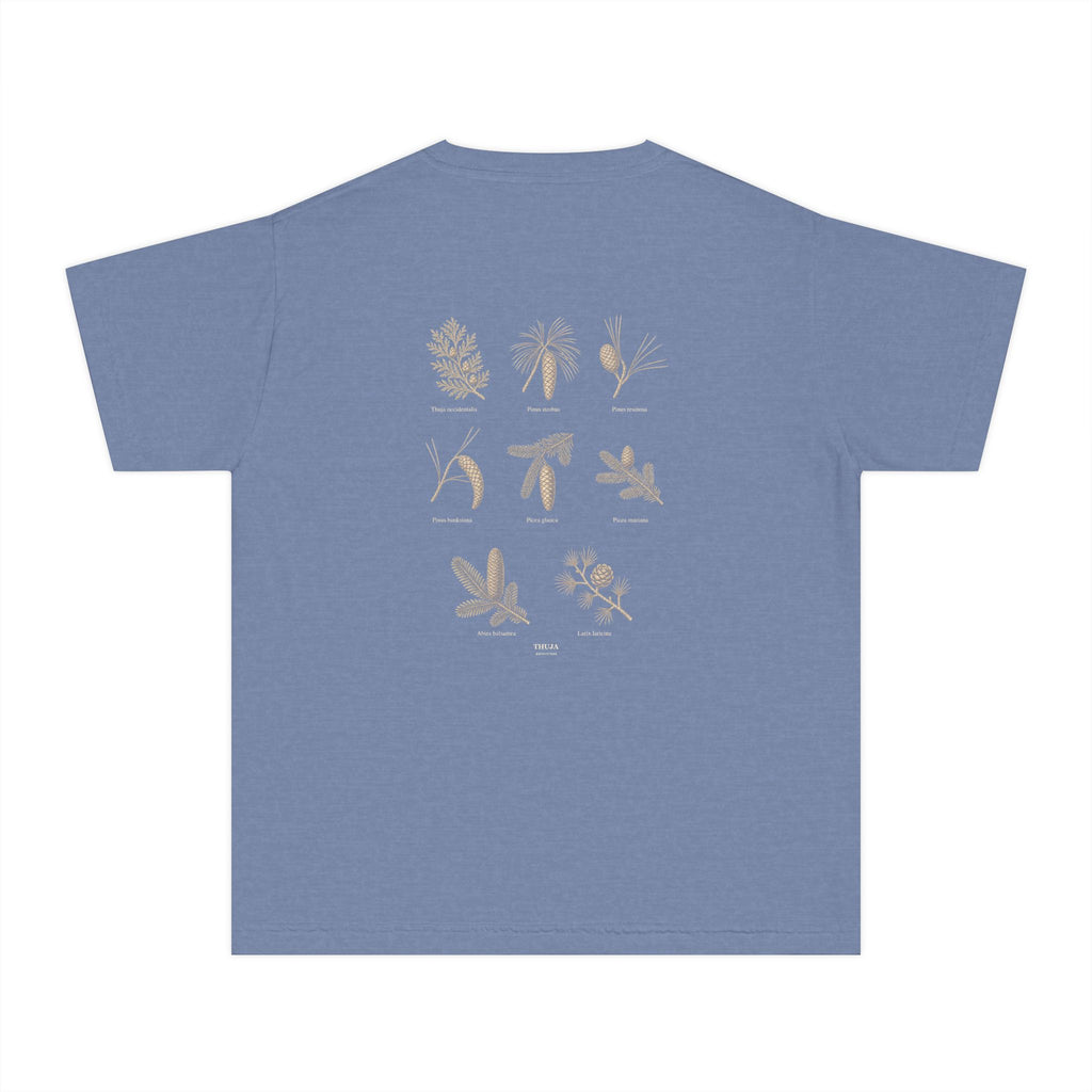 Kids Northwoods Conifers T-Shirt — Thuja Outfitters Field Guide Tee