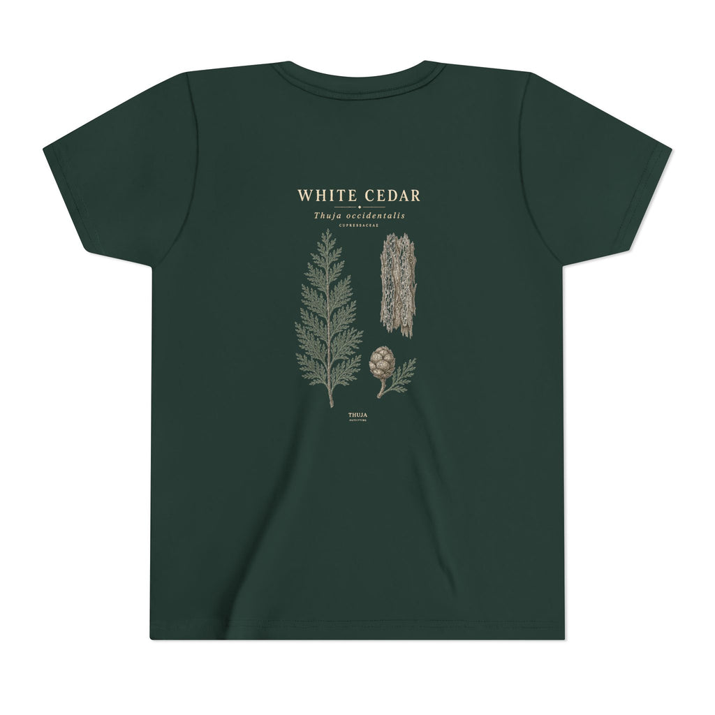 Kids White Cedar Botanical T-Shirt - Thuja Outfitters Field Plate