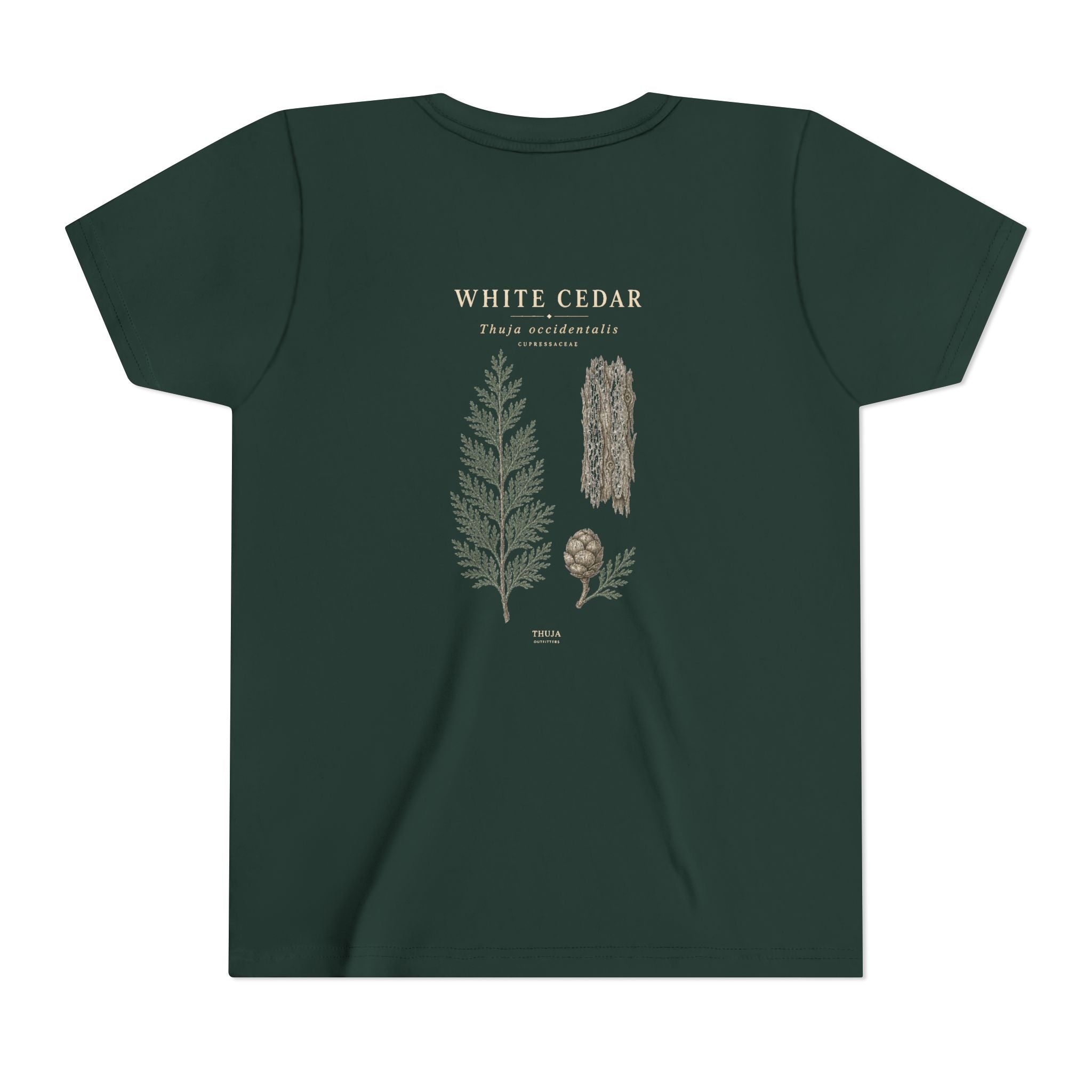 Kids White Cedar Botanical T-Shirt - Thuja Outfitters Field Plate