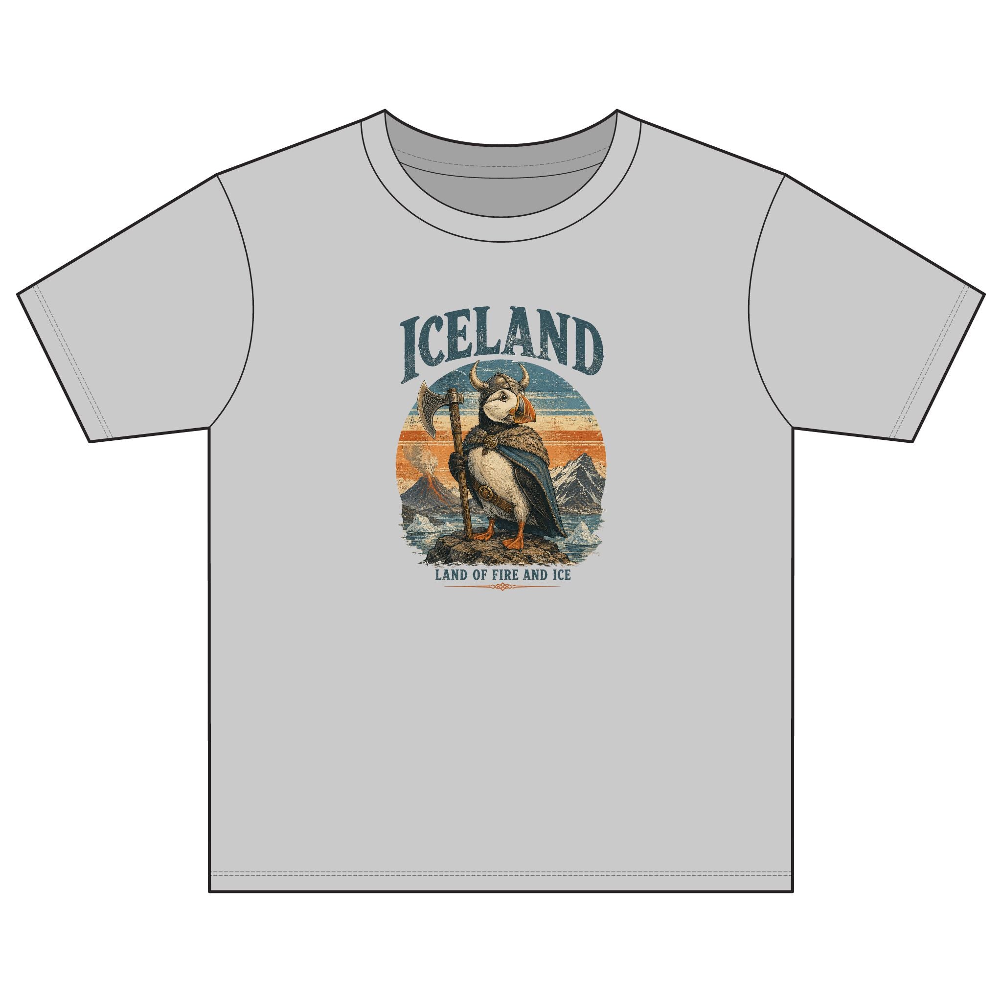Iceland Puffin Youth T-Shirt — 'Iceland: Land of Fire and Ice' Cute Kids Tee