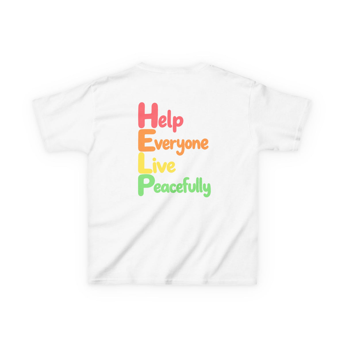 Kids H.E.L.P. Heart Logo T-Shirt | Help Everyone Live Peacefully