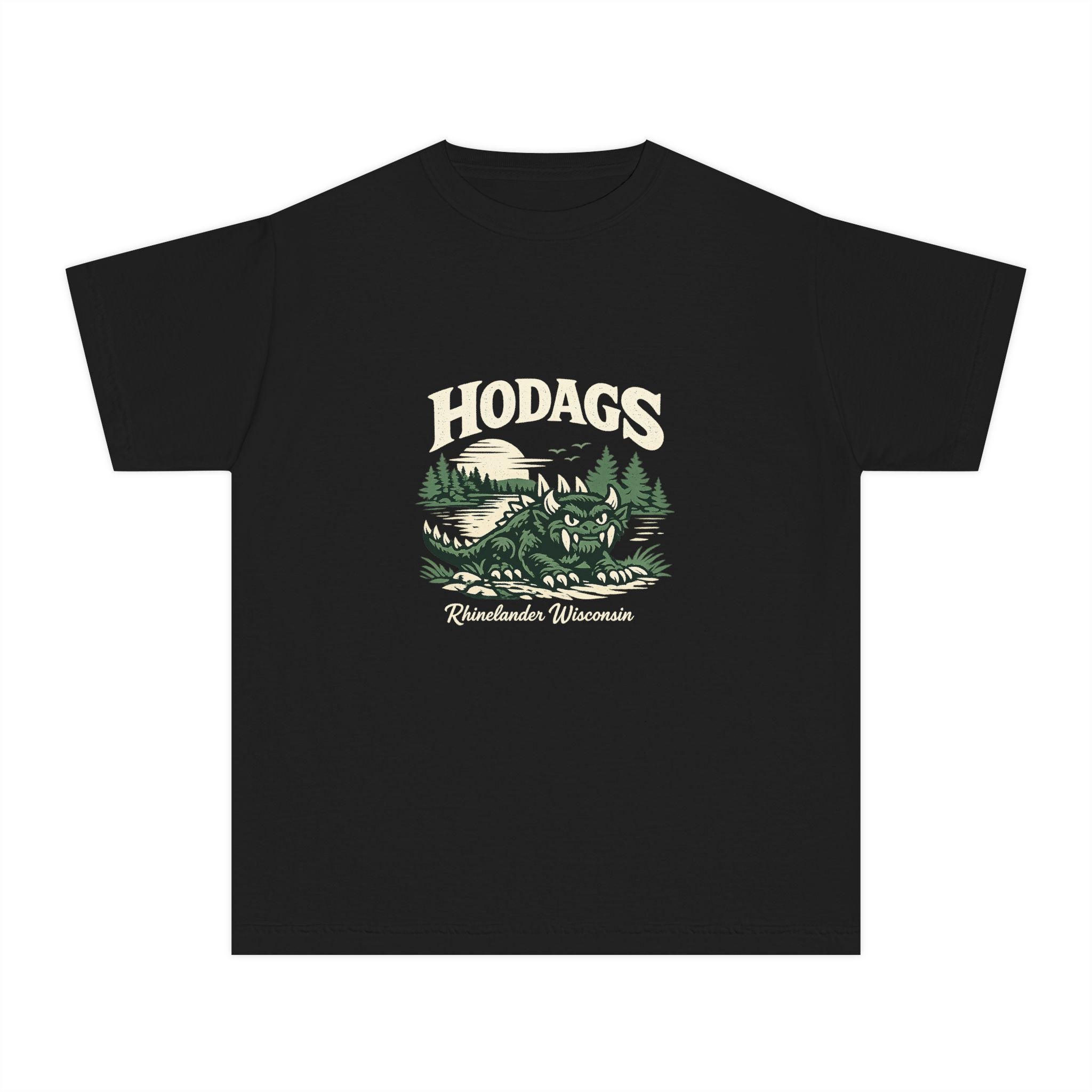 Hodag Rhinelander Wisconsin Youth T-Shirt — Retro Northwoods Kids Tee