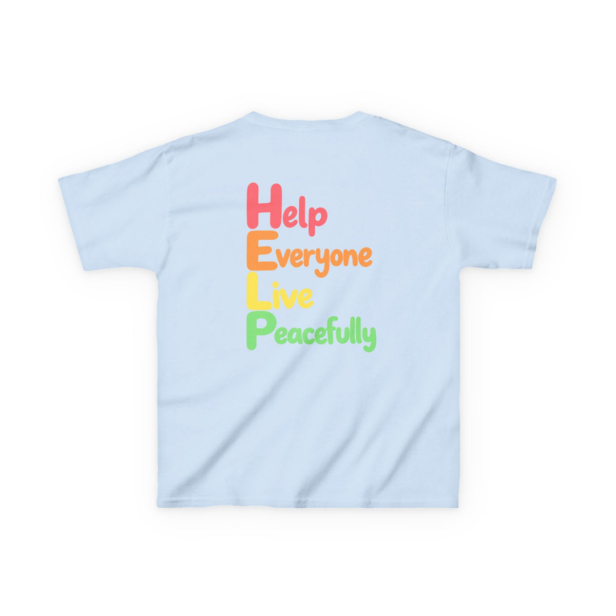 Kids H.E.L.P. Heart Logo T-Shirt | Help Everyone Live Peacefully