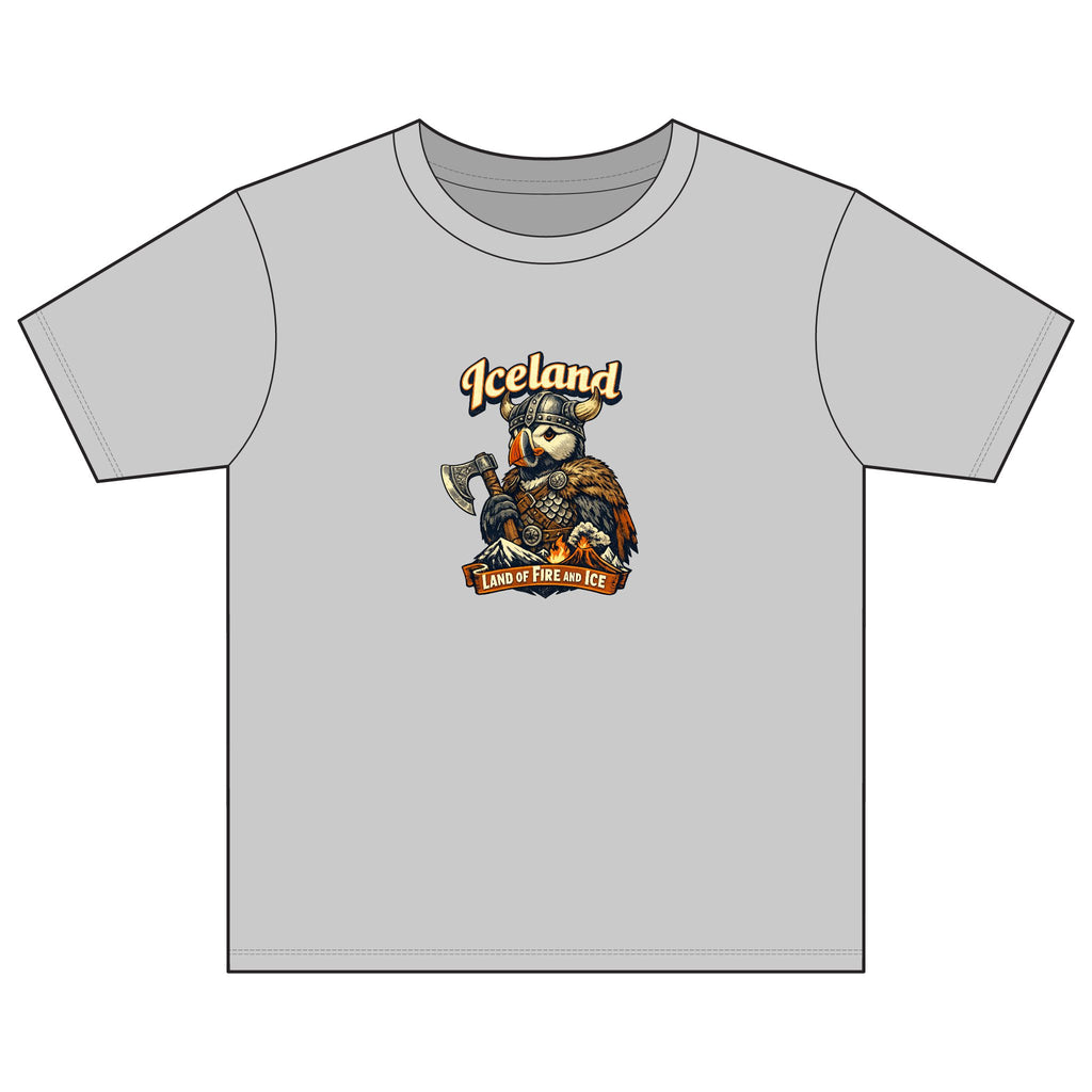 Iceland Puffin Youth T-Shirt — 'Iceland: Land of Fire and Ice' Cute Kids Tee