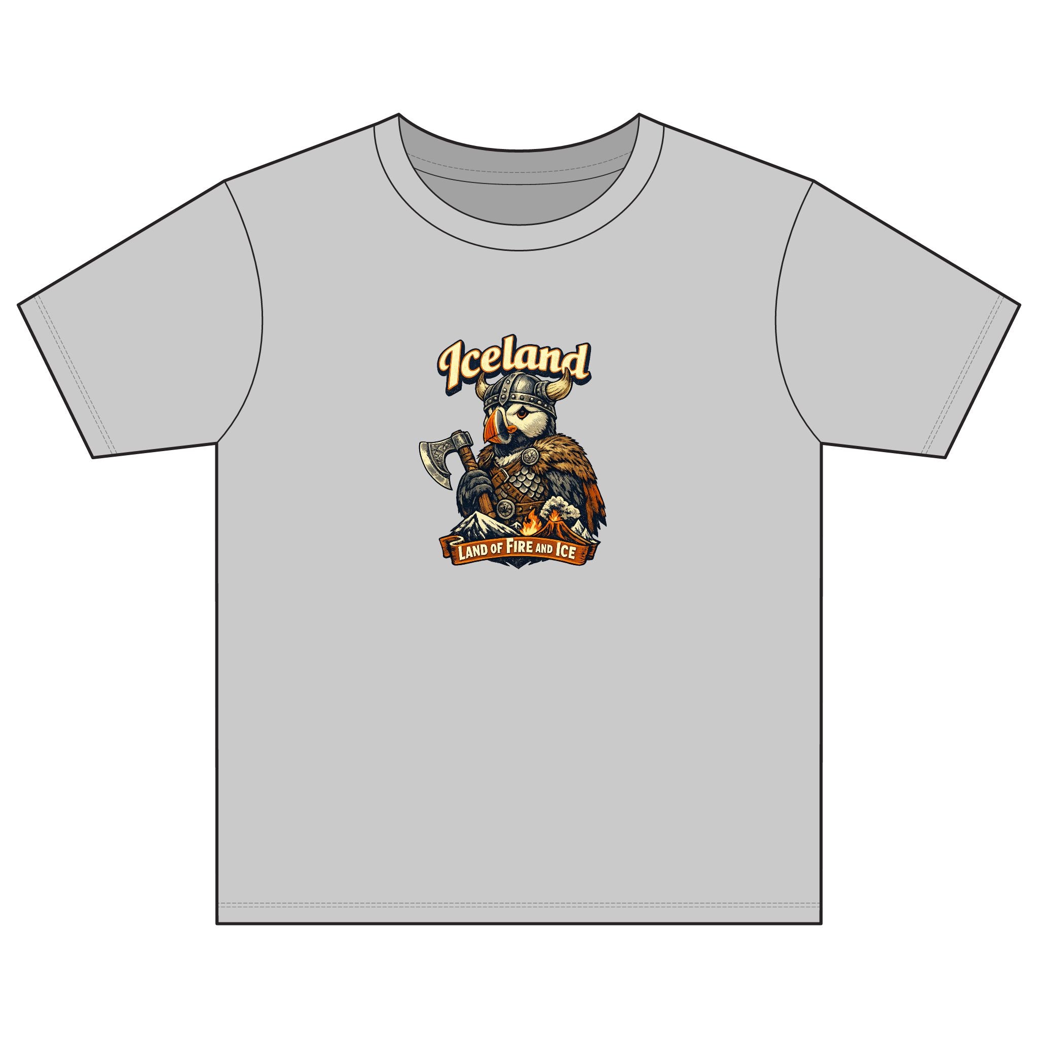 Iceland Puffin Youth T-Shirt — 'Iceland: Land of Fire and Ice' Cute Kids Tee