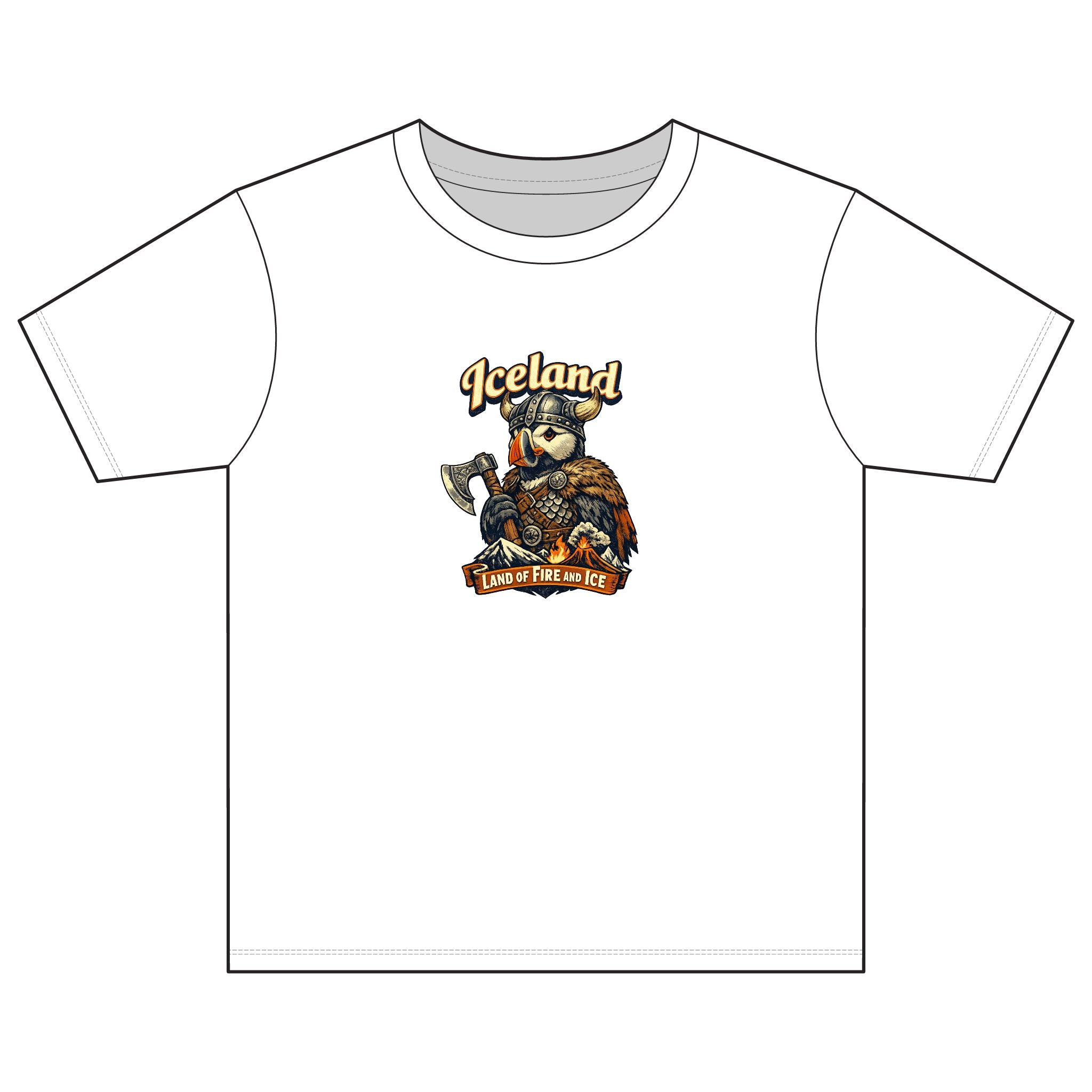 Iceland Puffin Youth T-Shirt — 'Iceland: Land of Fire and Ice' Cute Kids Tee