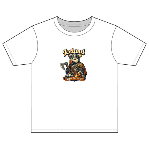 Iceland Puffin Youth T-Shirt — 'Iceland: Land of Fire and Ice' Cute Kids Tee