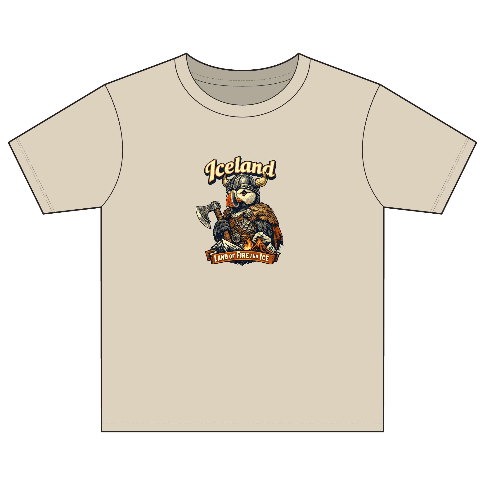 Iceland Puffin Youth T-Shirt — 'Iceland: Land of Fire and Ice' Cute Kids Tee