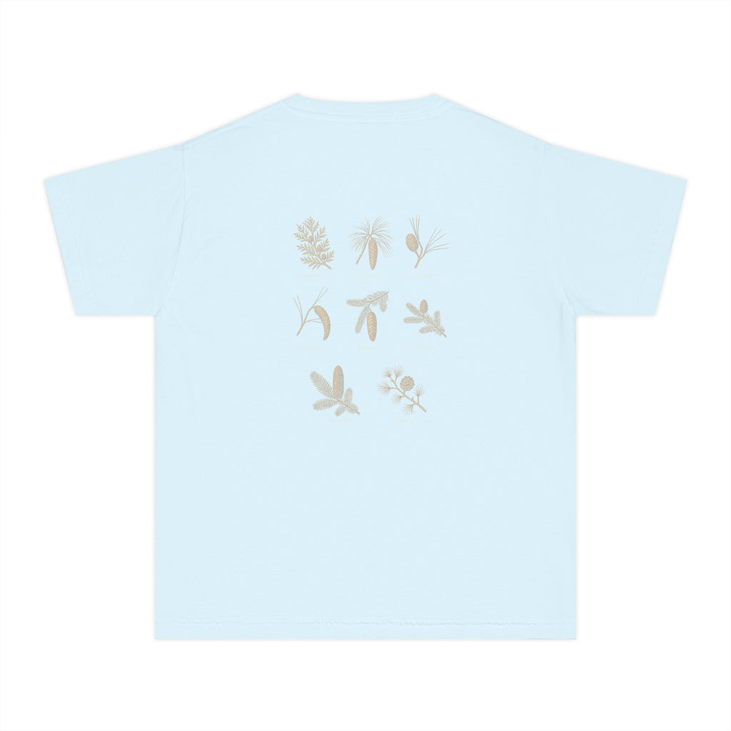 Kids Northwoods Conifers T-Shirt — Thuja Outfitters Field Guide Tee