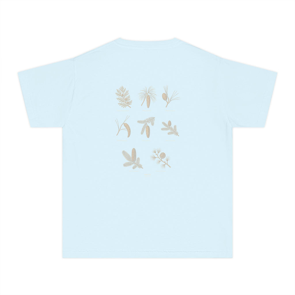 Kids Northwoods Conifers T-Shirt — Thuja Outfitters Field Guide Tee