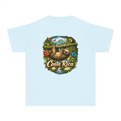 Costa Rica Sloth Youth Tee — Tropical Wildlife Kids T-Shirt