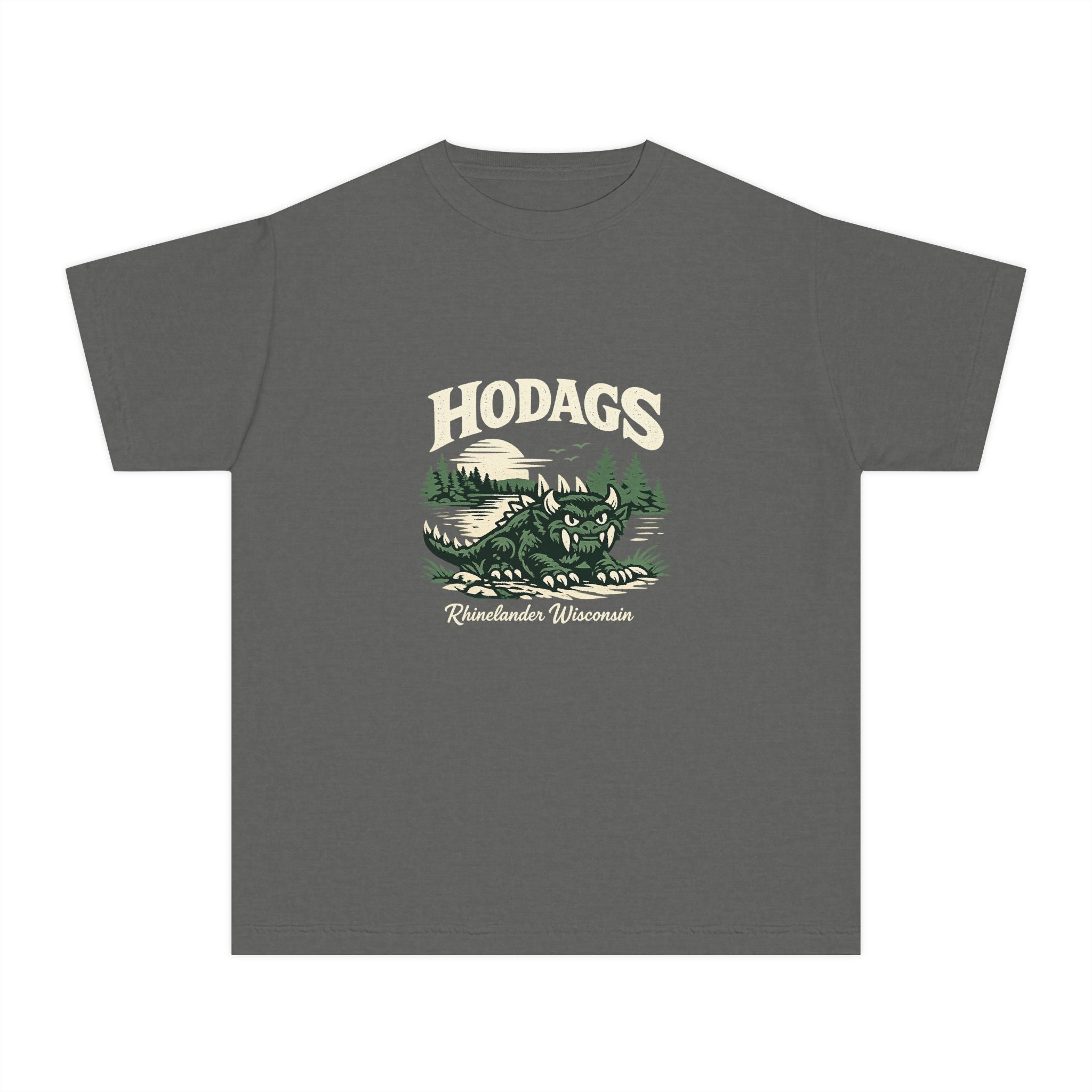 Hodag Rhinelander Wisconsin Youth T-Shirt — Retro Northwoods Kids Tee