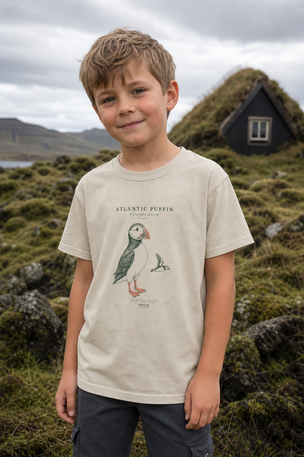 Atlantic Puffin Field Notes Youth T-Shirt