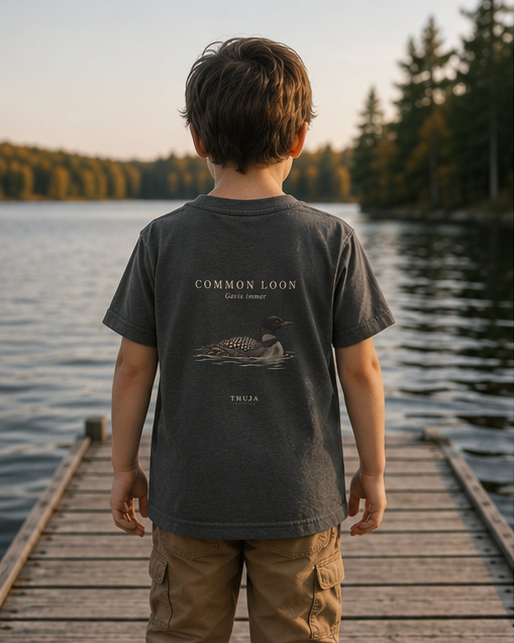 Kids Common Loon Field Plate T-Shirt - Thuja Outfitters