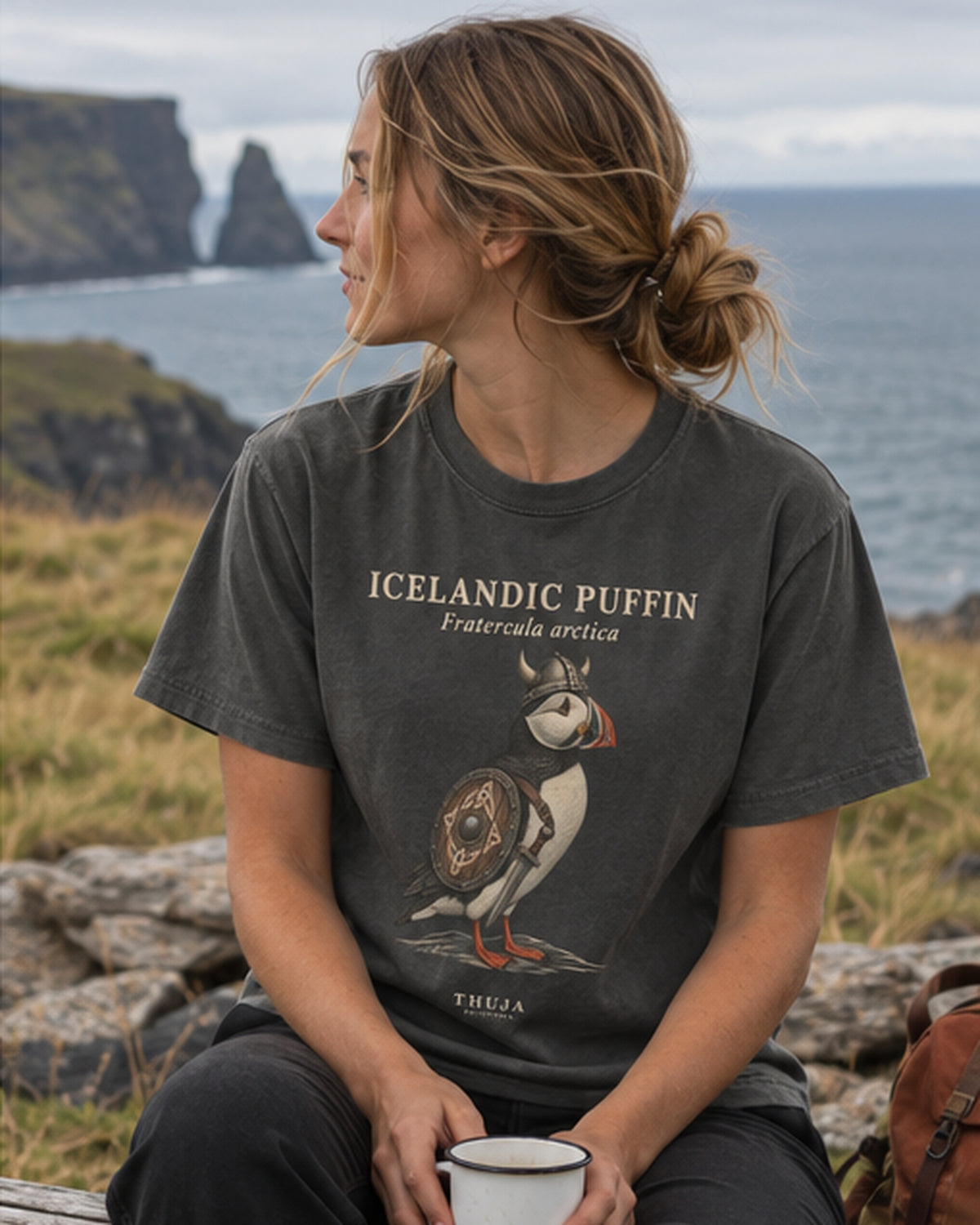 Icelandic Puffin Field Plate T-Shirt - Thuja Outfitters