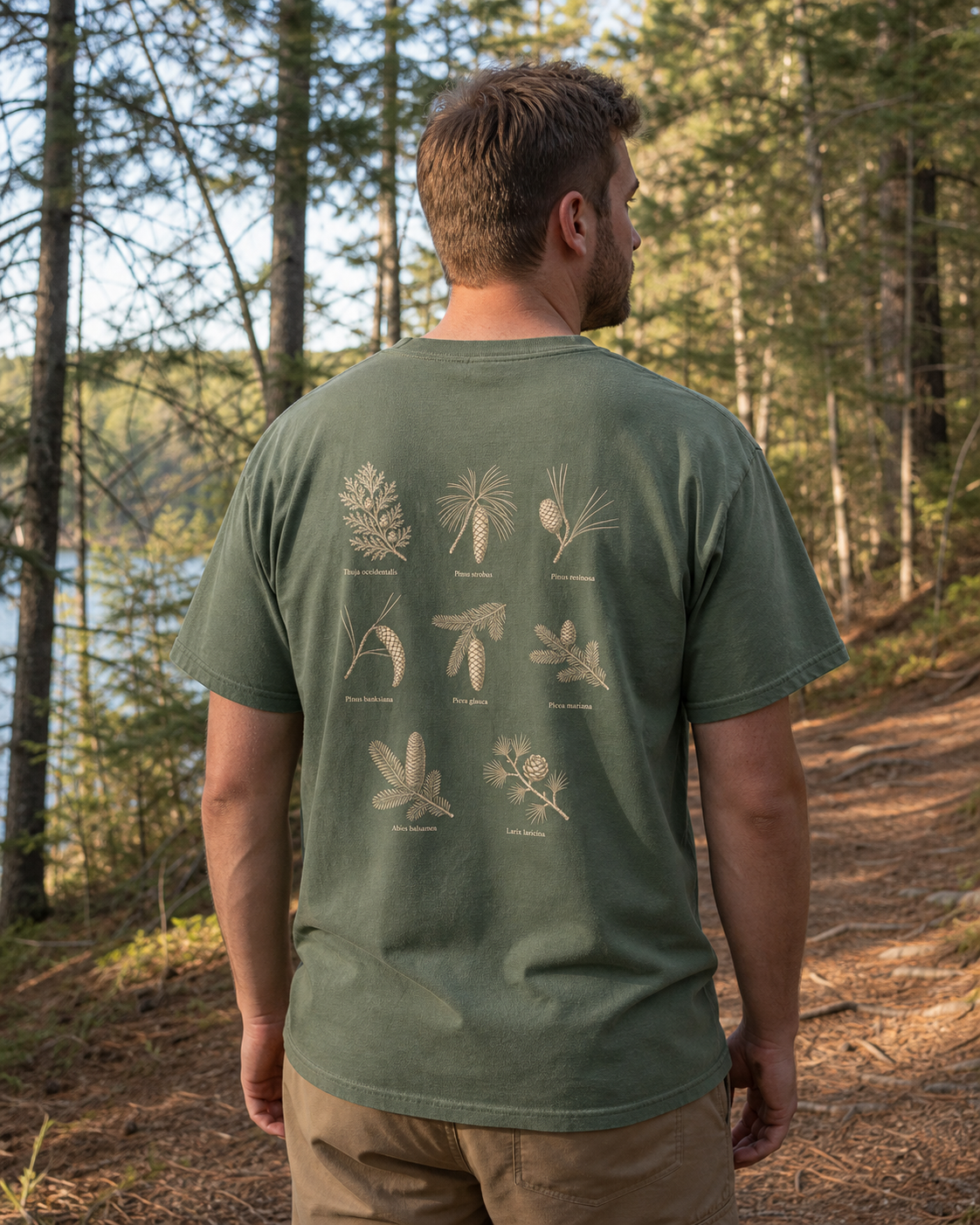 Northwoods Conifers T-Shirt — Thuja Outfitters Field Guide Tee