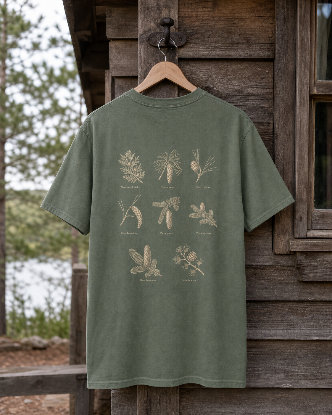 Northwoods Conifers T-Shirt — Thuja Outfitters Field Guide Tee