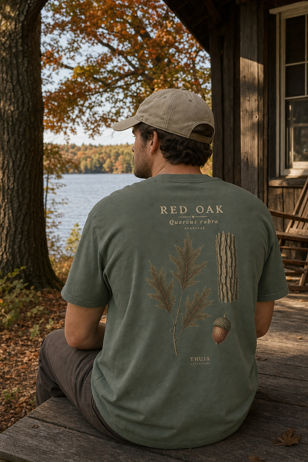 Red Oak Botanical T-Shirt - Thuja Outfitters Field Plate