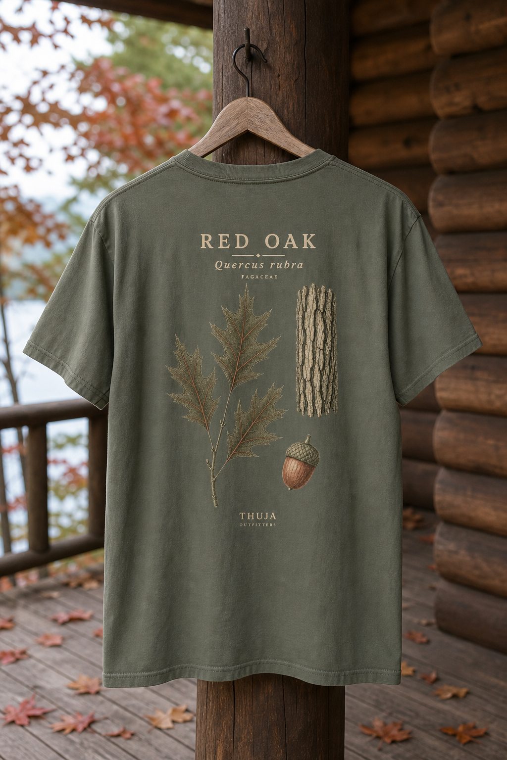 Red Oak Botanical T-Shirt - Thuja Outfitters Field Plate