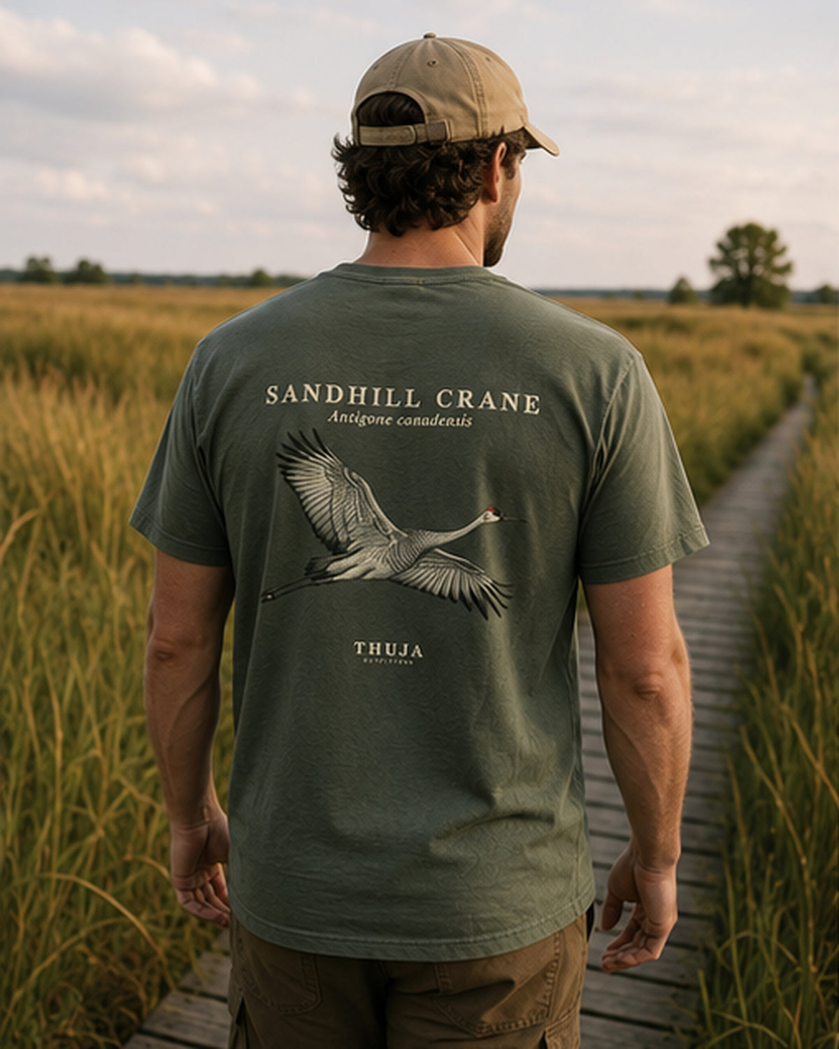 Sandhill Crane Field Plate T-Shirt - Thuja Outfitters