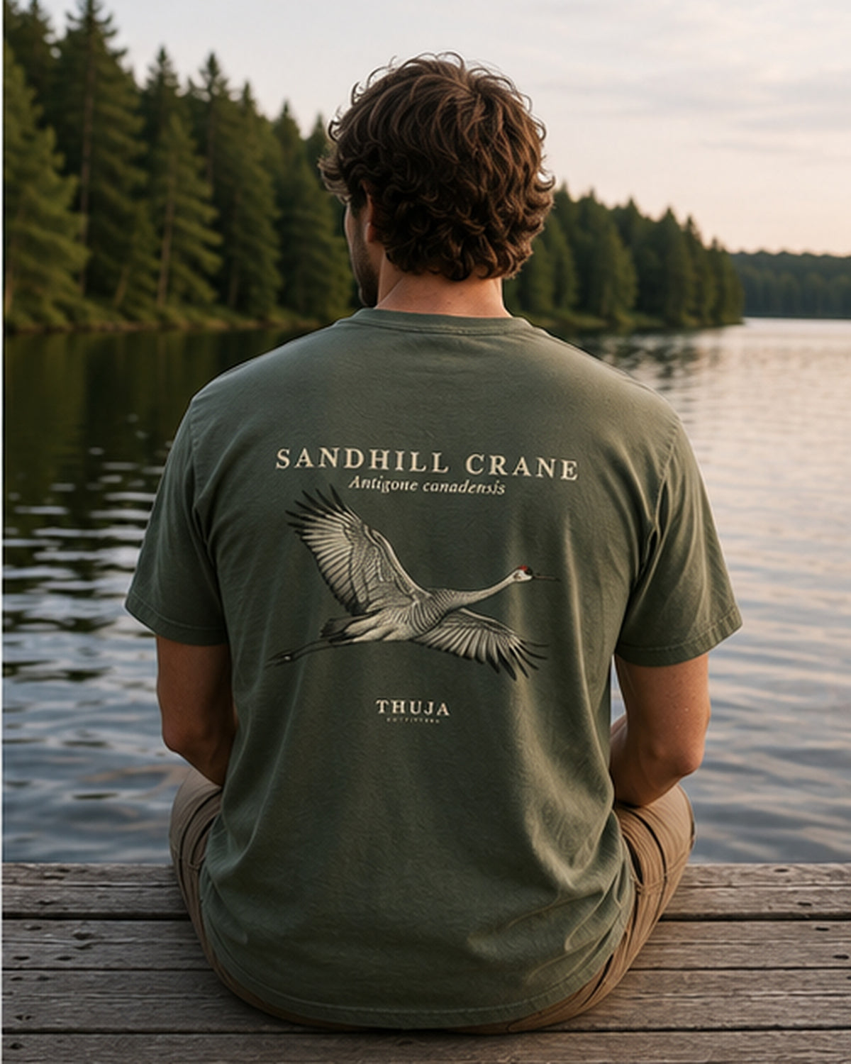 Sandhill Crane Field Plate T-Shirt - Thuja Outfitters