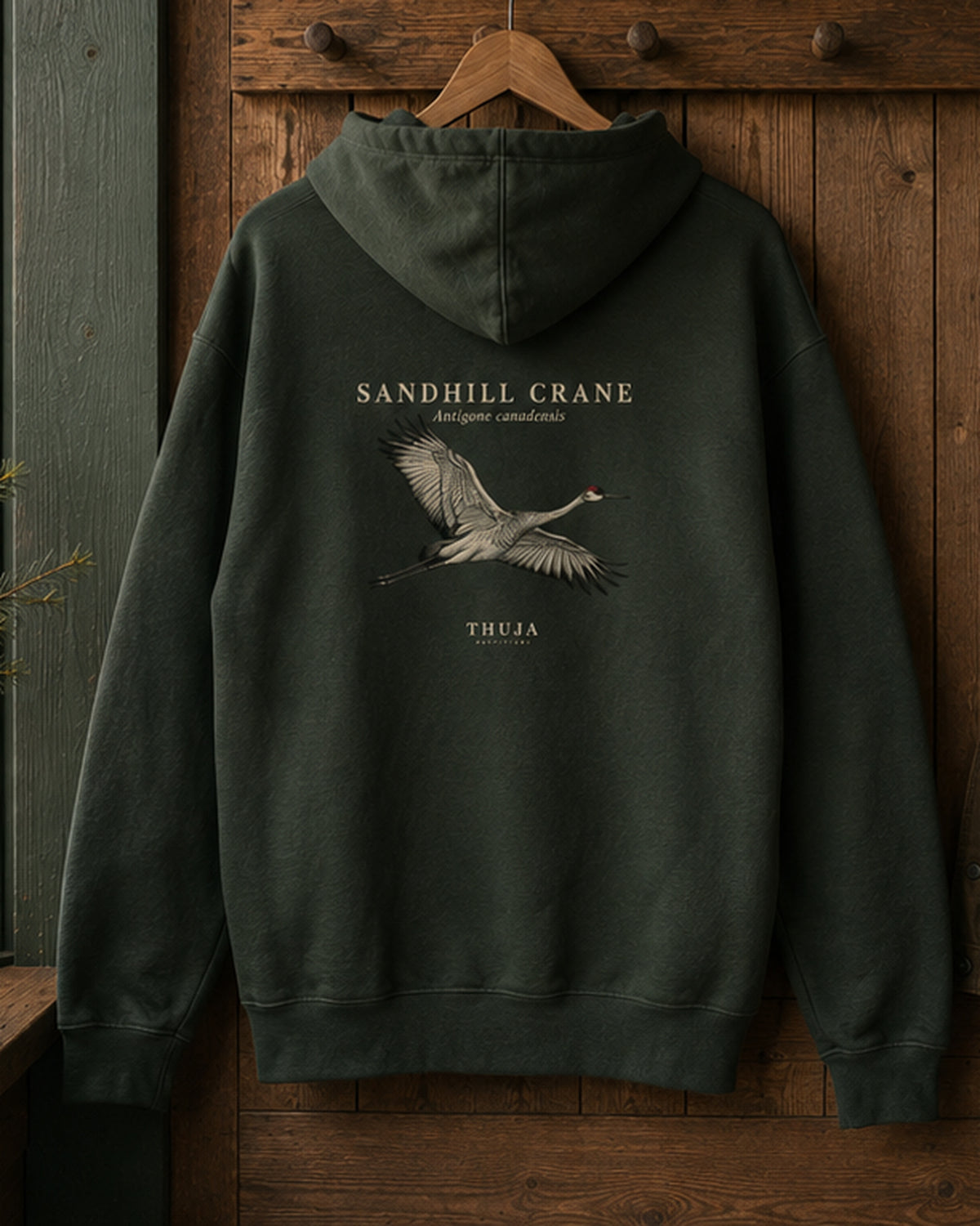 Sandhill Crane Field Plate Hoodie - Thuja Outfitters