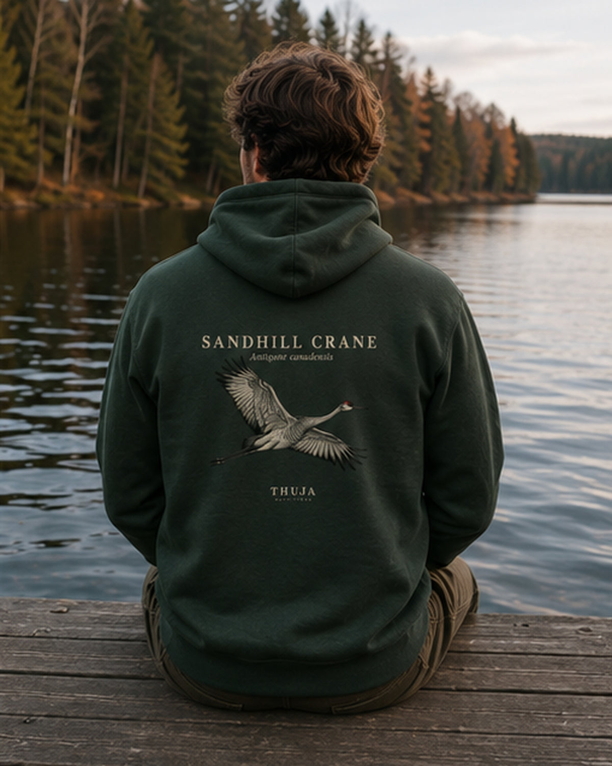 Sandhill Crane Field Plate Hoodie - Thuja Outfitters