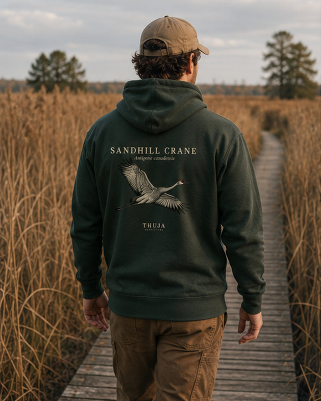 Sandhill Crane Field Plate Hoodie - Thuja Outfitters