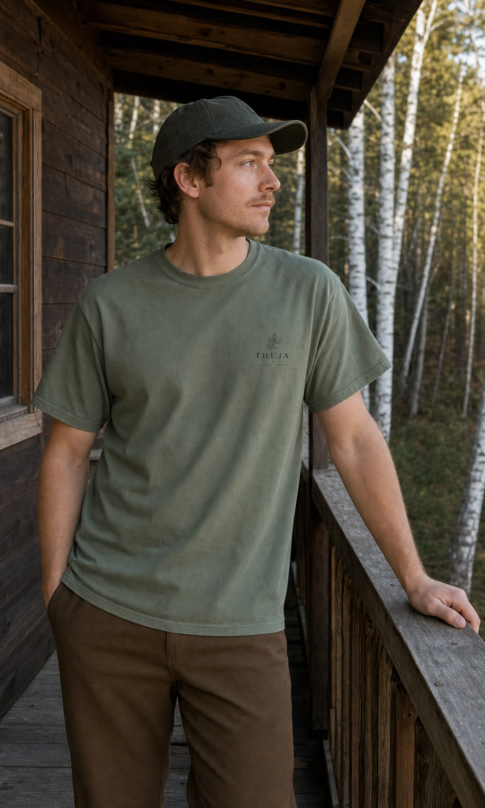White Birch Botanical T-Shirt — Thuja Outfitters Field Plate